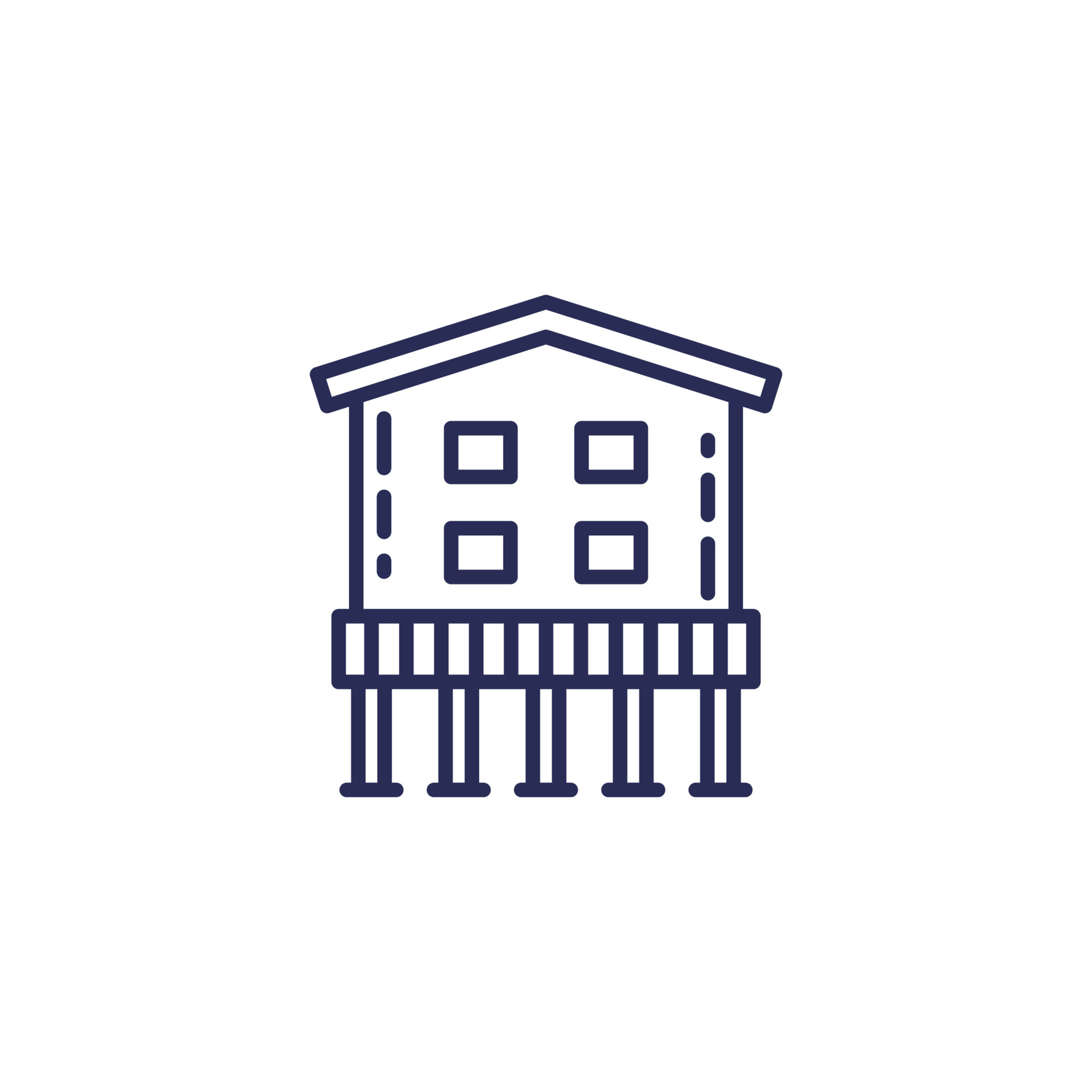 Stilt house line icon, building on stilts 17377031 Vector Art at Vecteezy