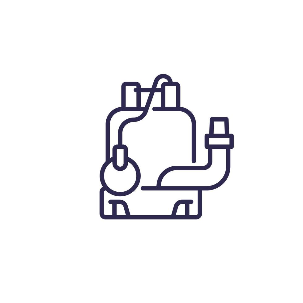 sump pump icon, line vector