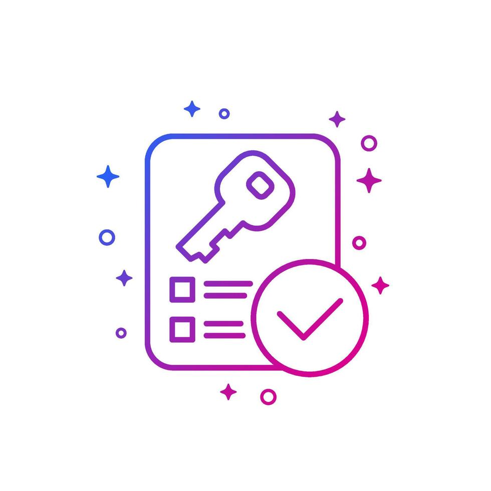 key takeaway icon, linear design vector