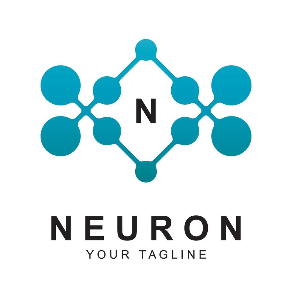 neuron logo vector with slogan template