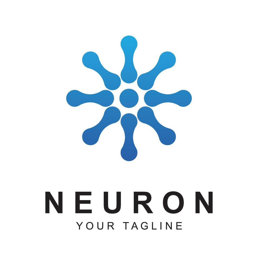 neuron logo vector with slogan template