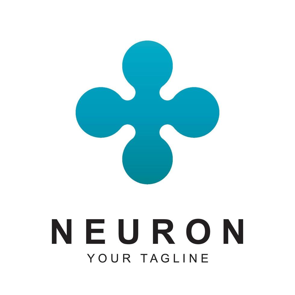 neuron logo vector with slogan template