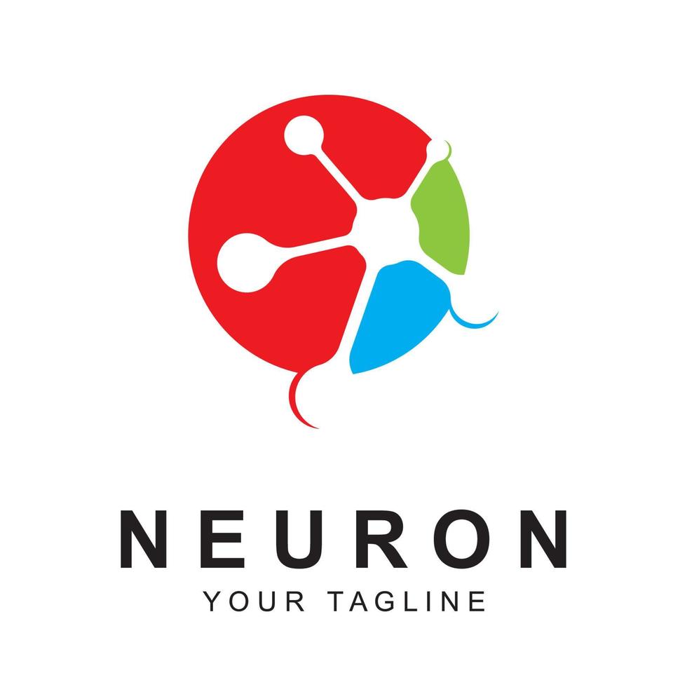 neuron logo vector with slogan template