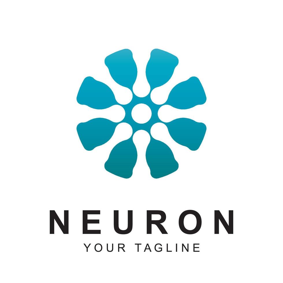 neuron logo vector with slogan template