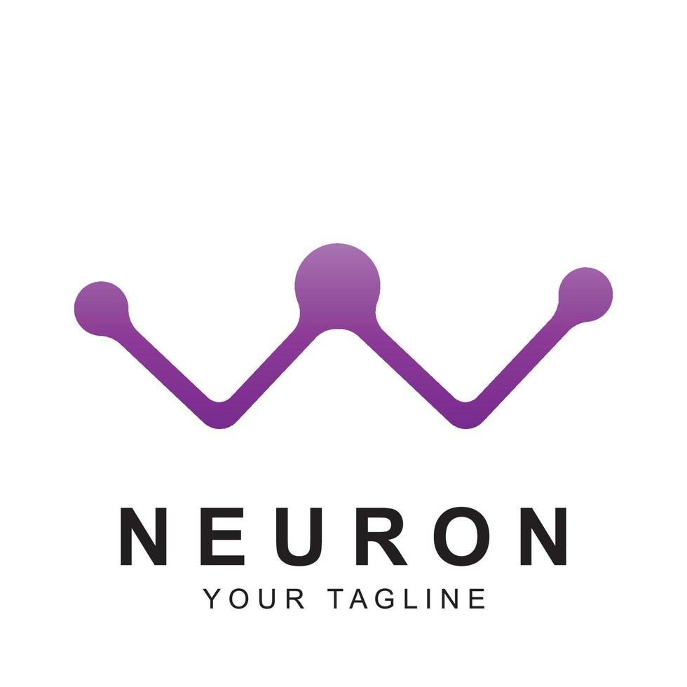 neuron logo vector with slogan template