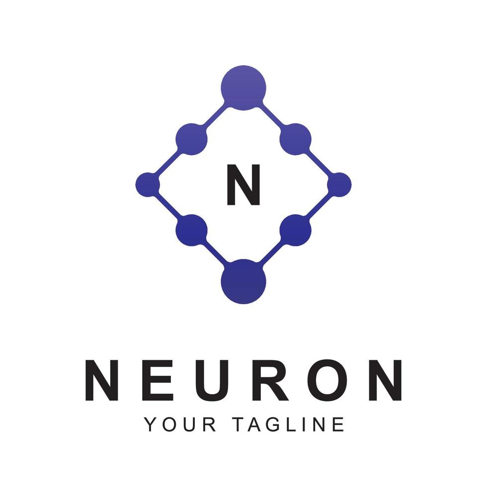 neuron logo vector with slogan template