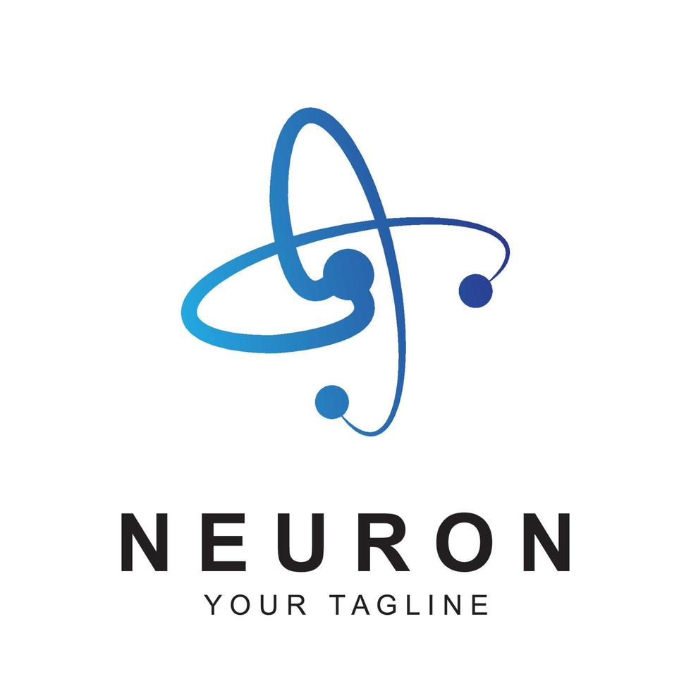 neuron logo vector with slogan template