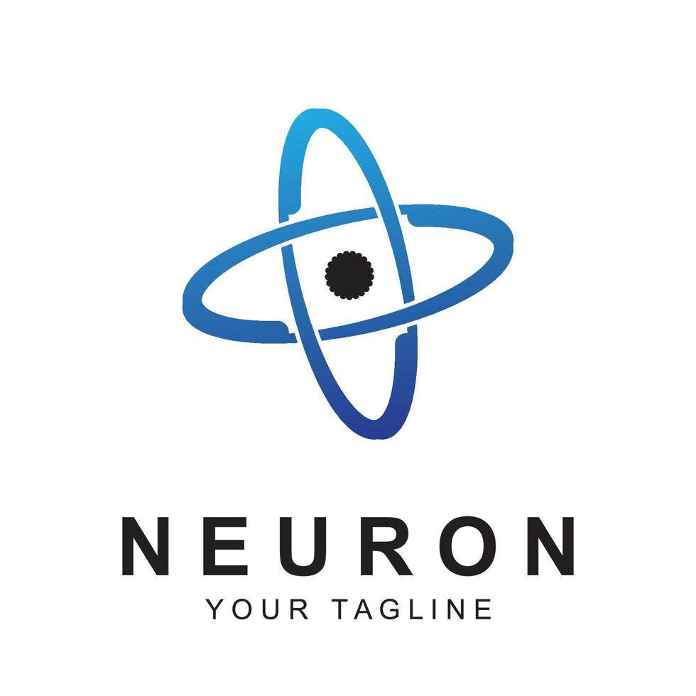neuron logo vector with slogan template