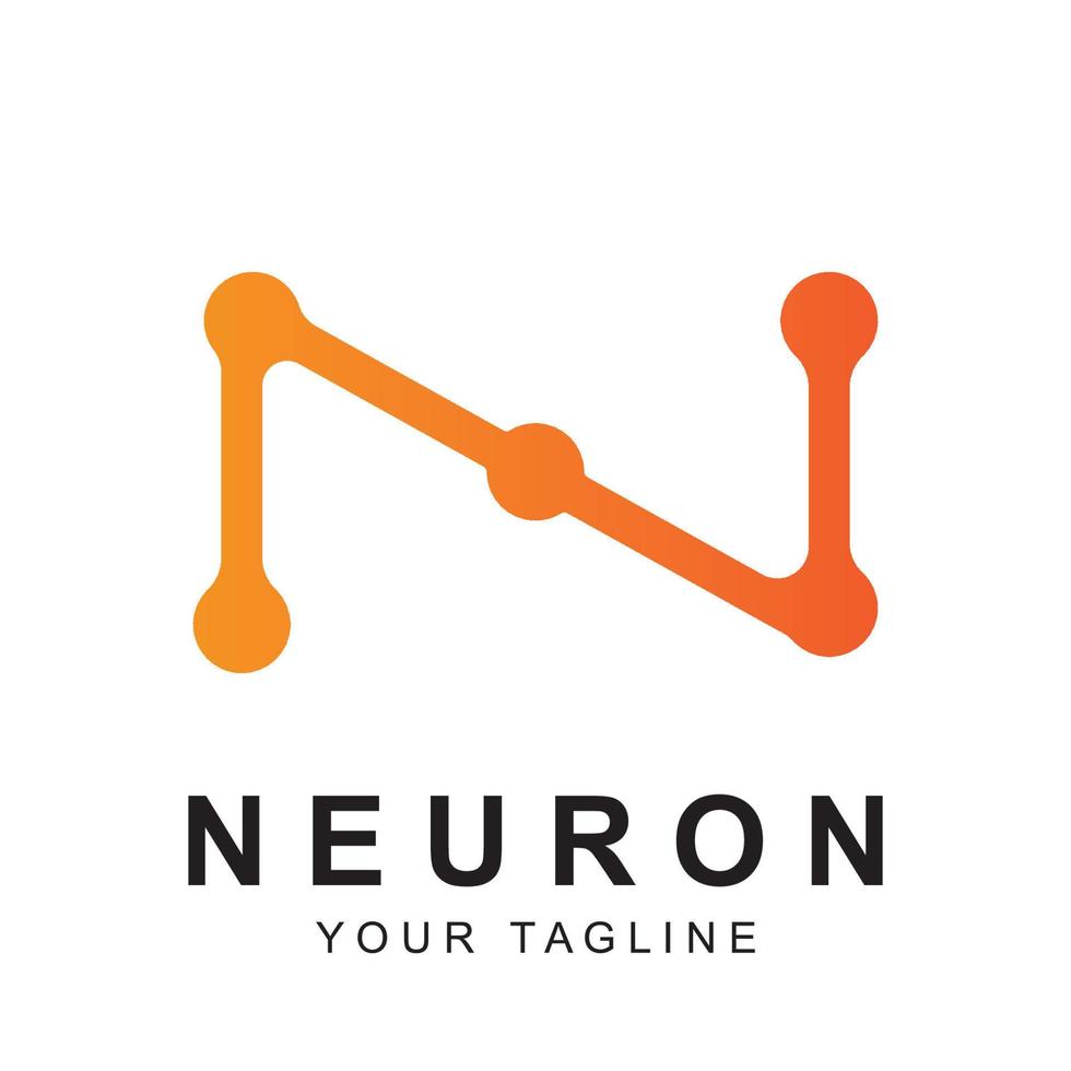 neuron logo vector with slogan template