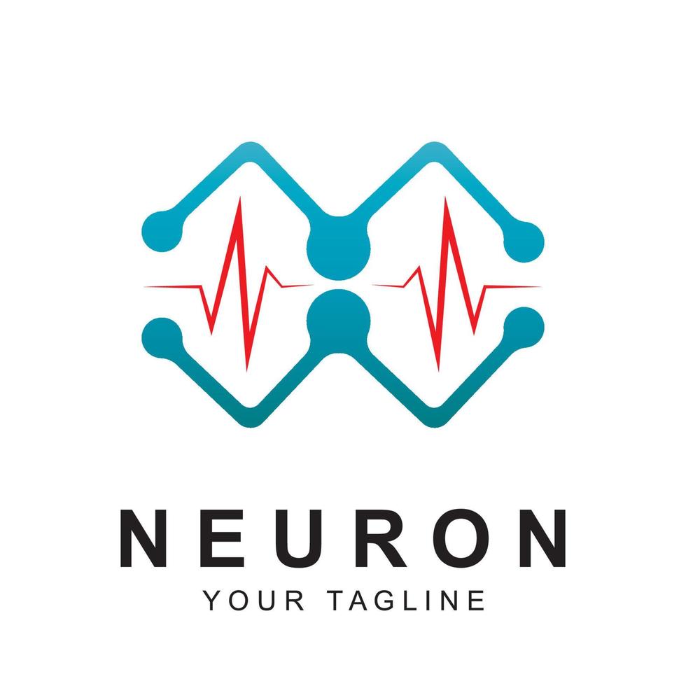 neuron logo vector with slogan template