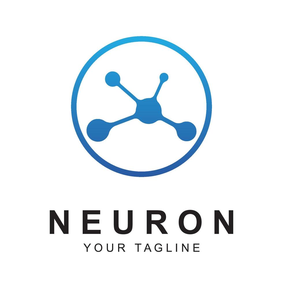 neuron logo vector with slogan template