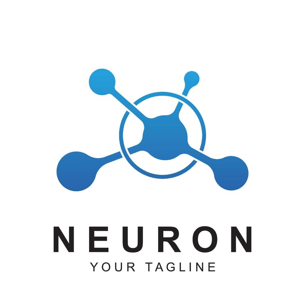 neuron logo vector with slogan template