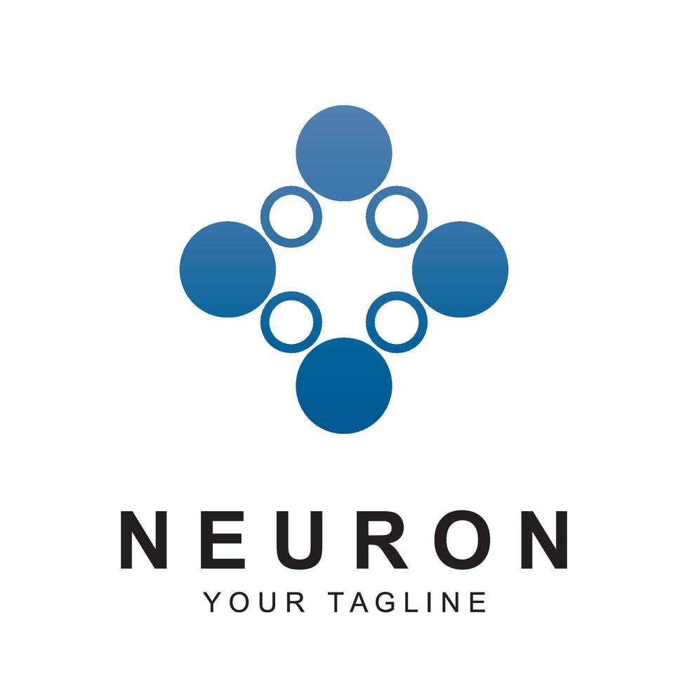 neuron logo vector with slogan template