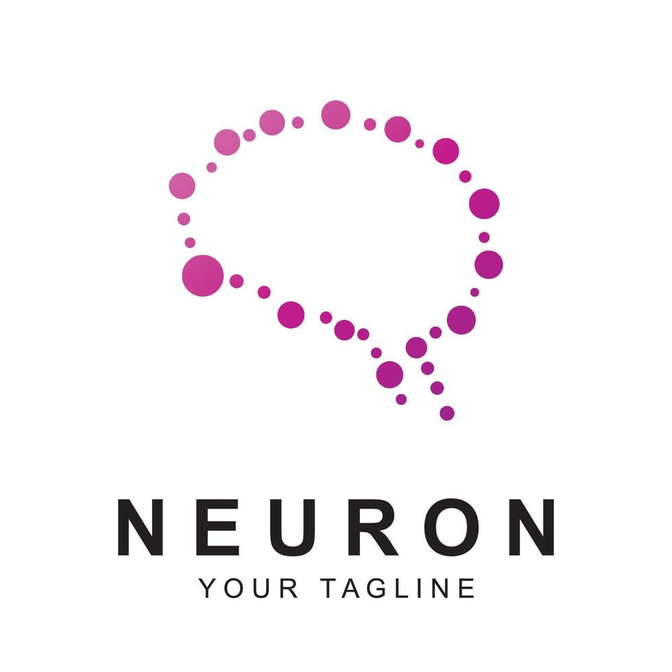 neuron logo vector with slogan template