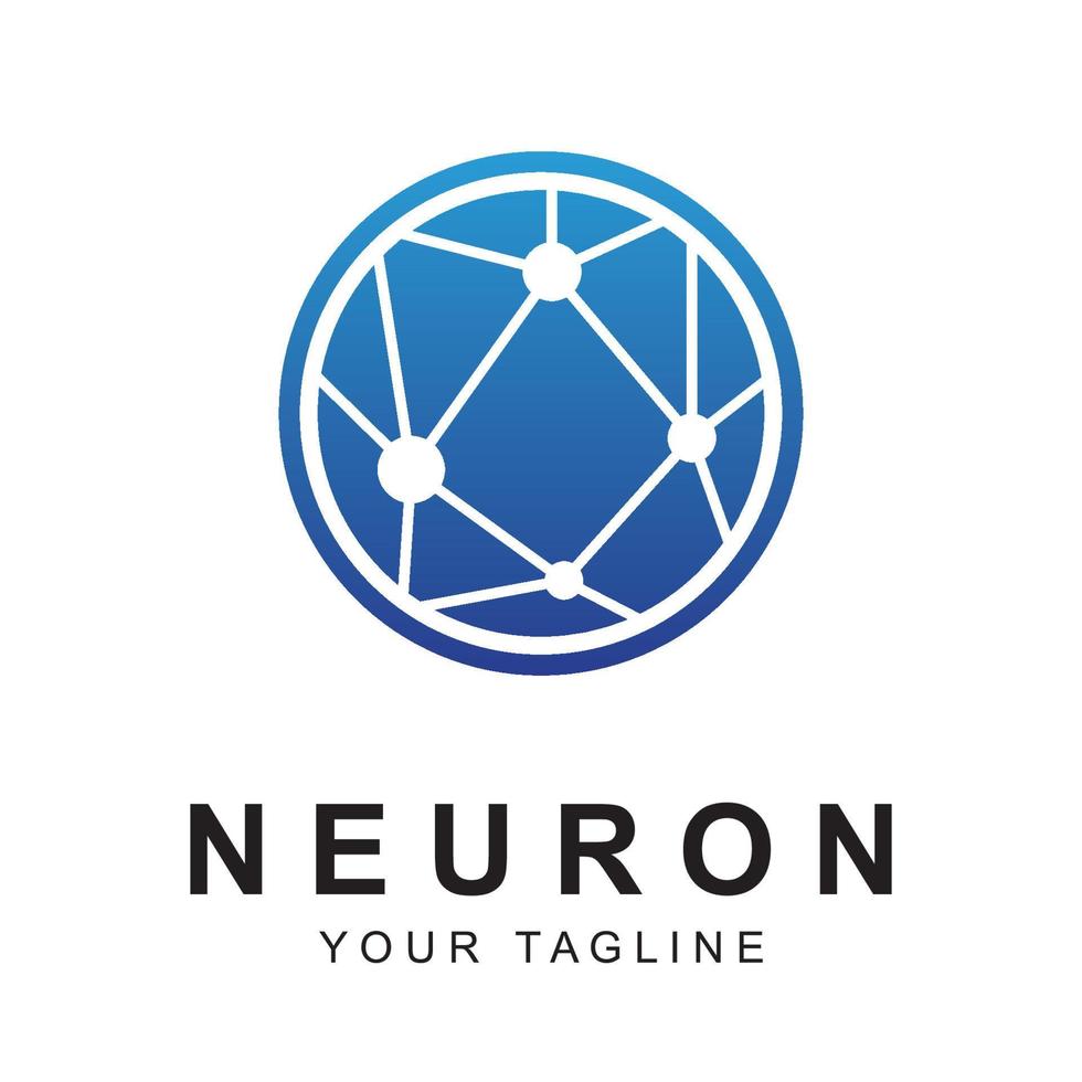 neuron logo vector with slogan template