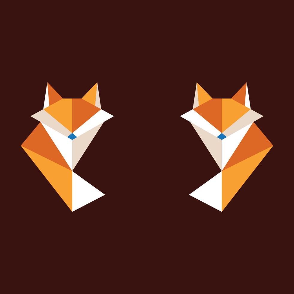 origami logo design vector icon symbol template illustration
