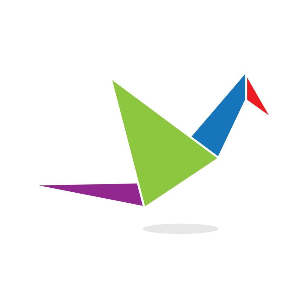 origami logo design vector icon symbol template illustration