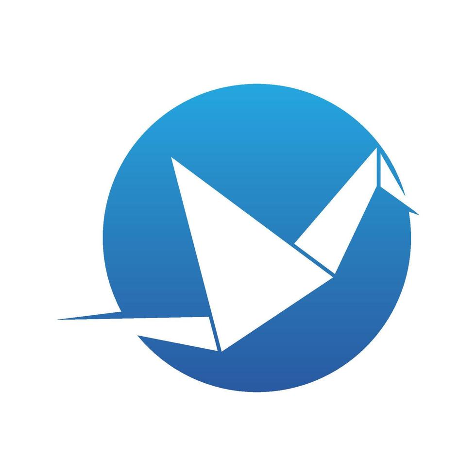 origami logo design vector icon symbol template illustration