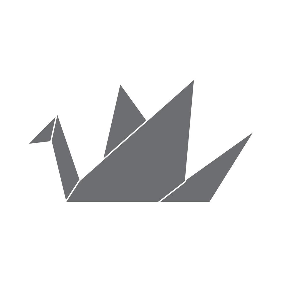 Ilustración de plantilla de símbolo de icono de vector de diseño de logotipo de origami