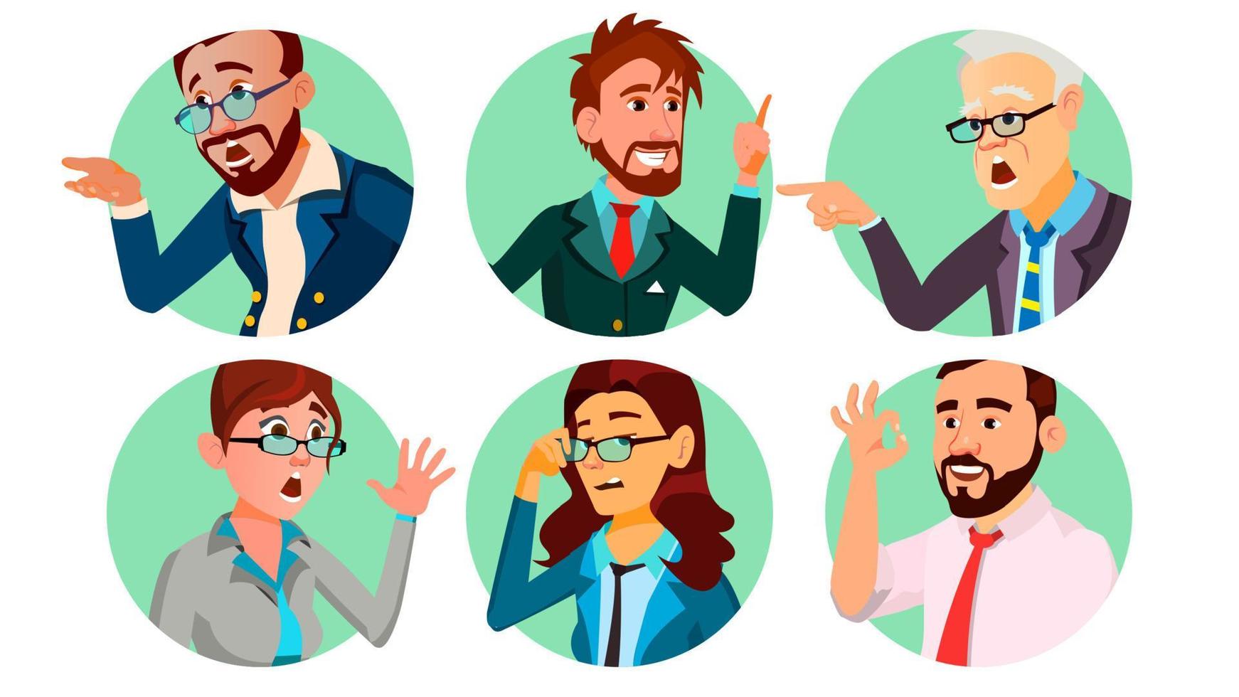Business People In A Hole Vector. Society Behavior Concept. Isolated Flat Cartoon illustration vector