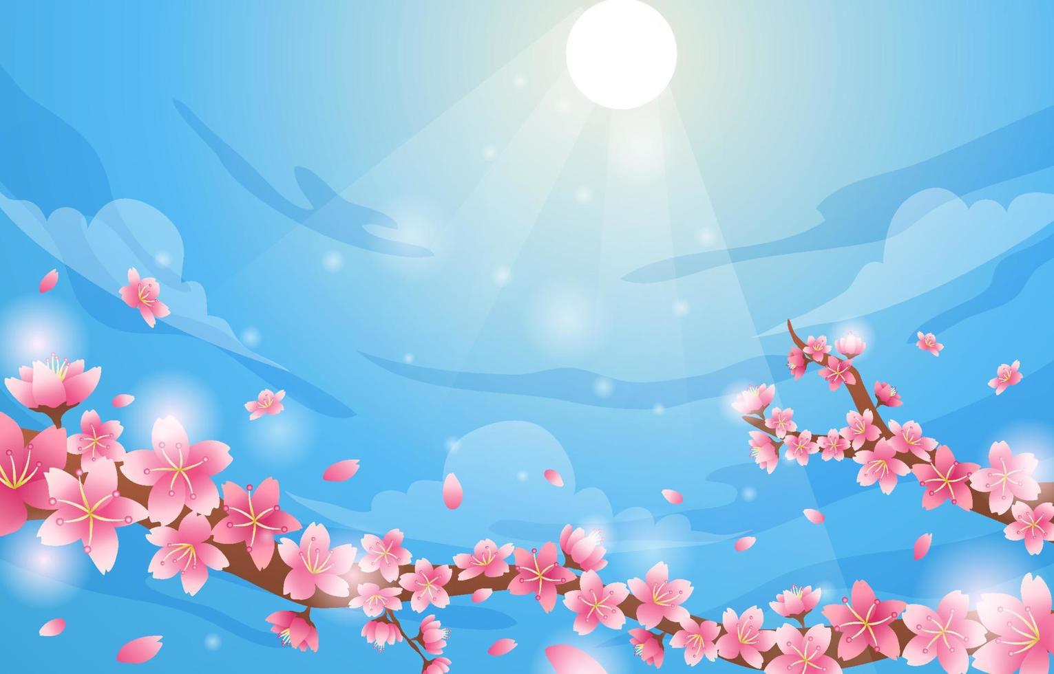 Peach Blossom Background vector