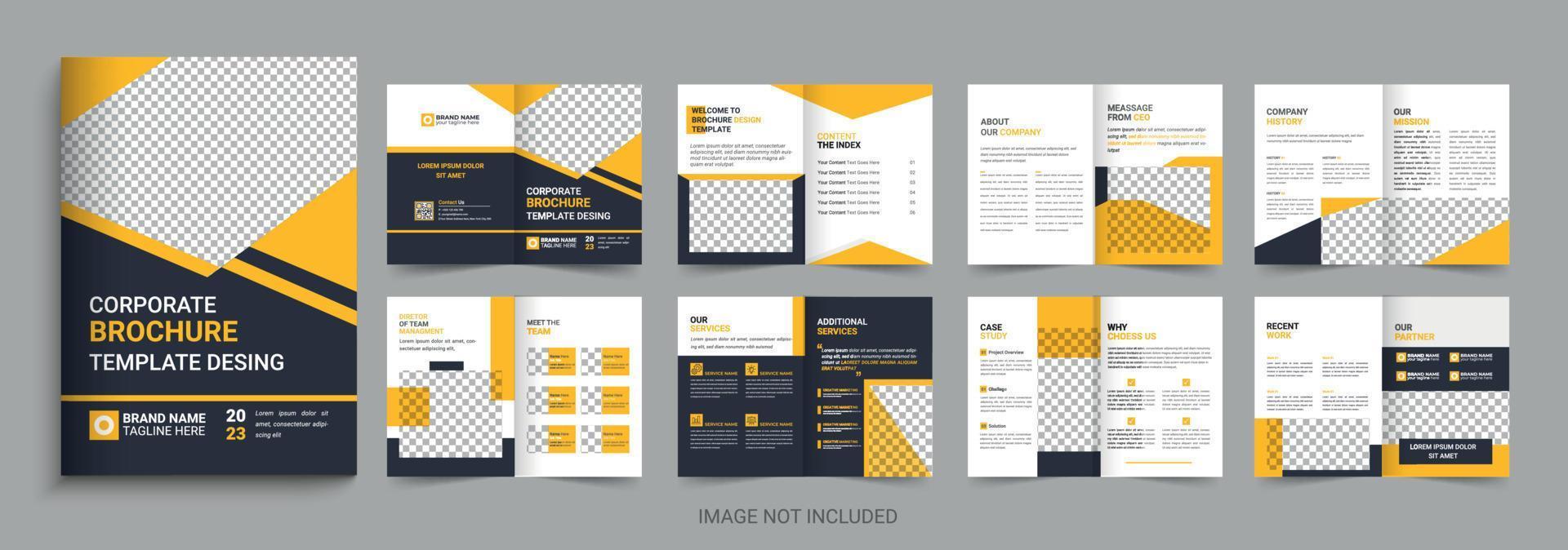 Corporate business company profile brochure template design set vector