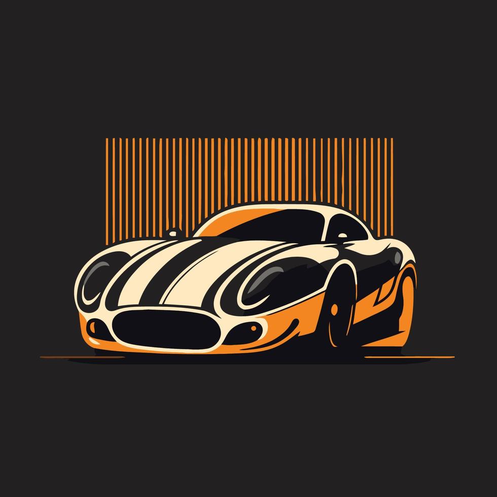 ilustración de coche deportivo, vector de logotipo de super coche