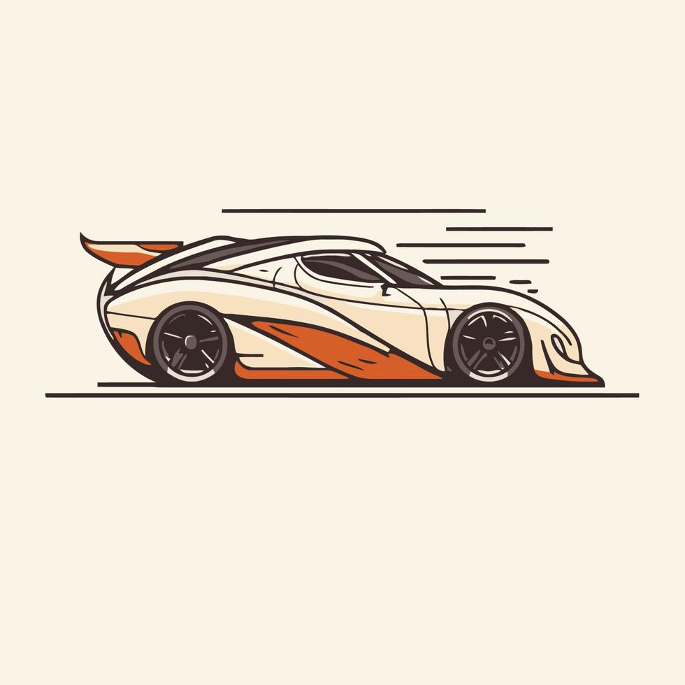 ilustración de coche deportivo, vector de logotipo de super coche