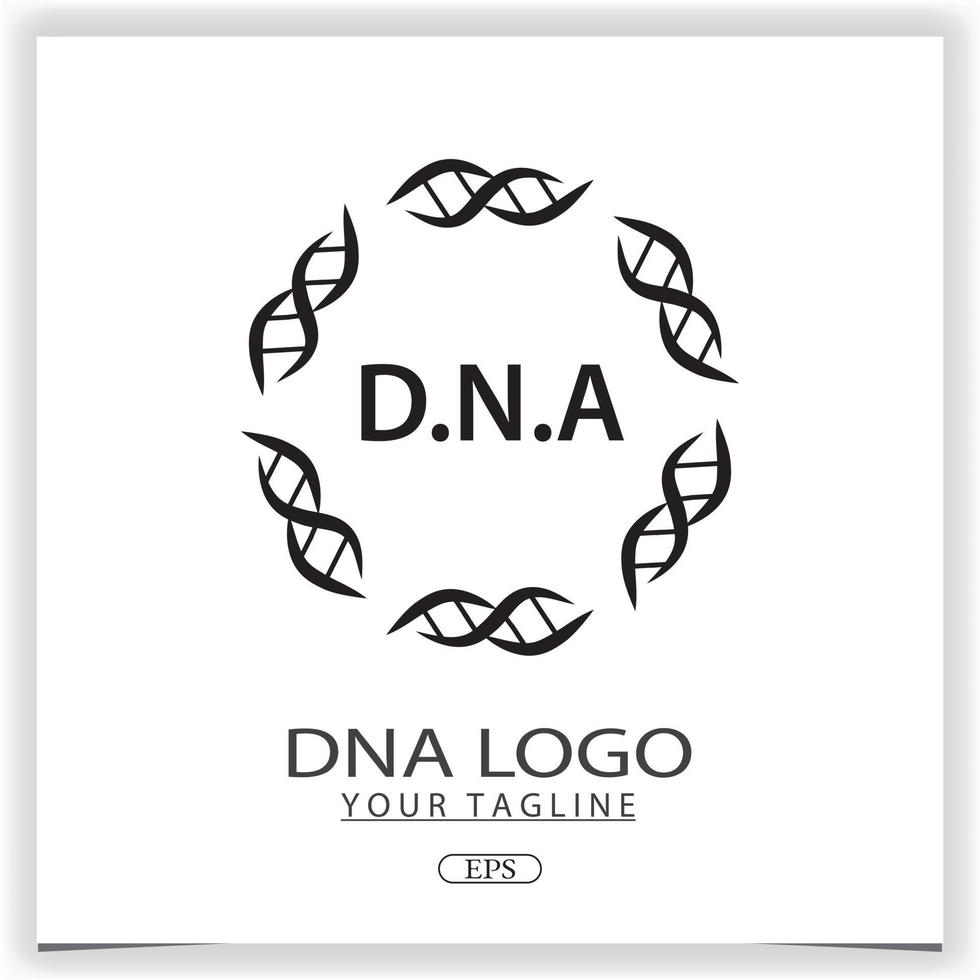 Icon for science technology, DNA logo premium elegant template design vector eps 10