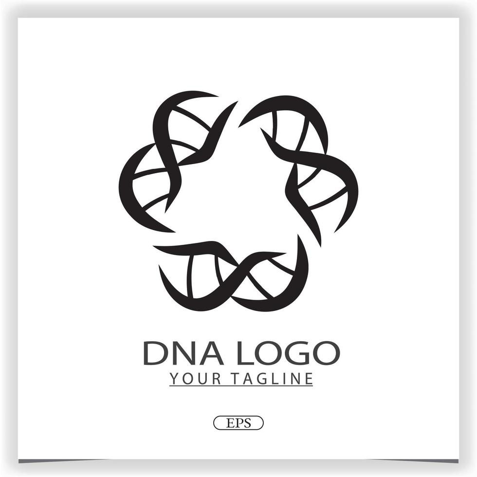 Icon for science technology, DNA logo premium elegant template design vector eps 10