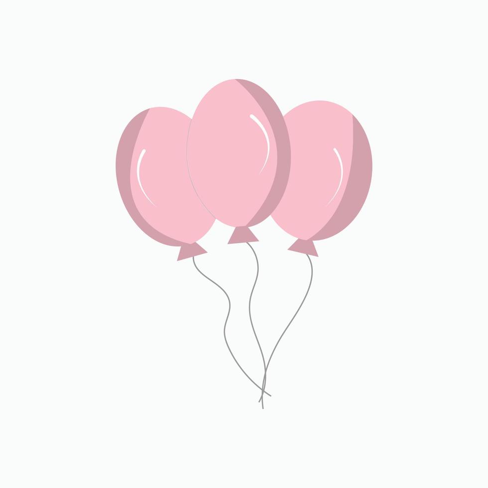 Flaying Balloon, Flaying Balloon Illustration, Birthday Balloon vector