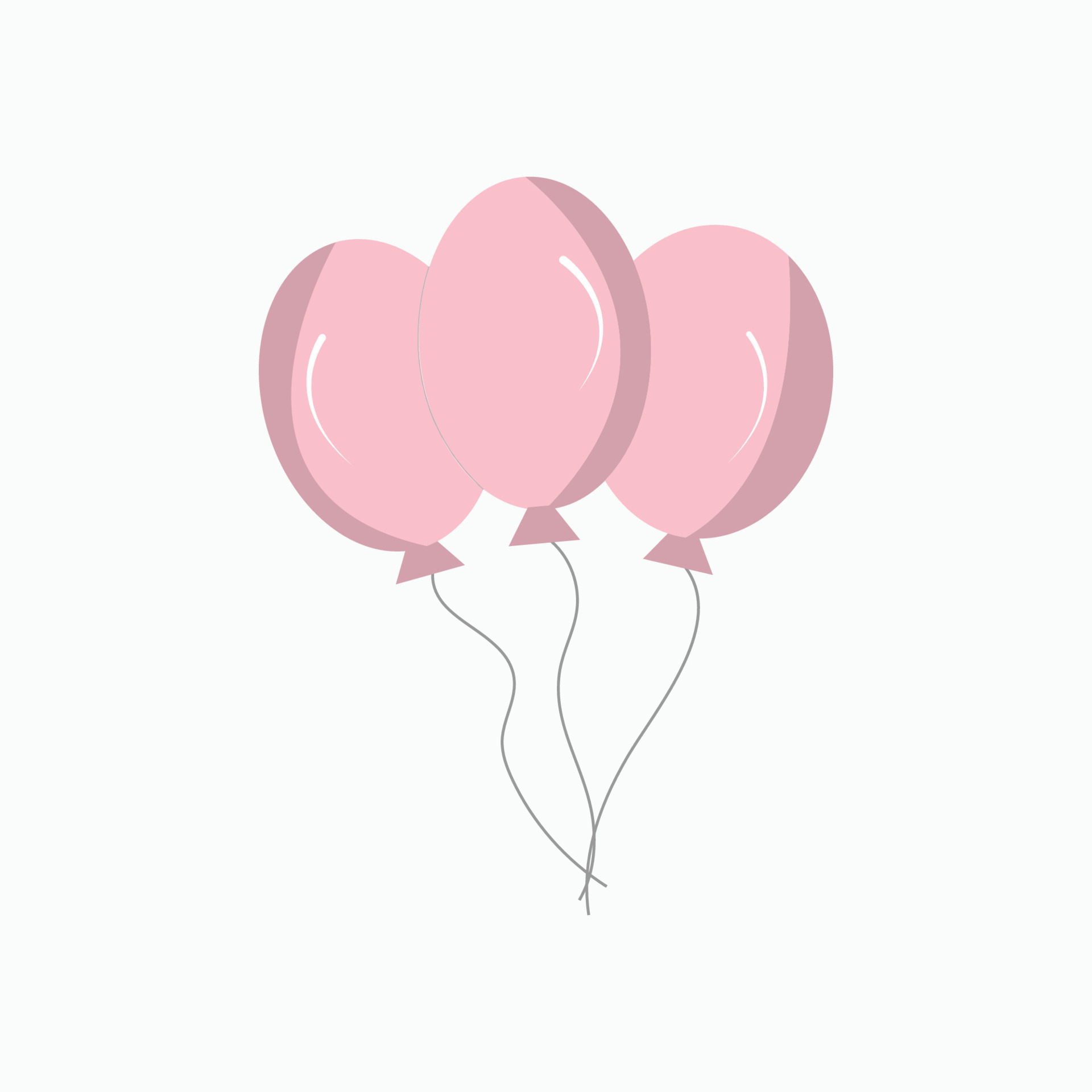 Flaying Balloon, Flaying Balloon Illustration, Birthday Balloon