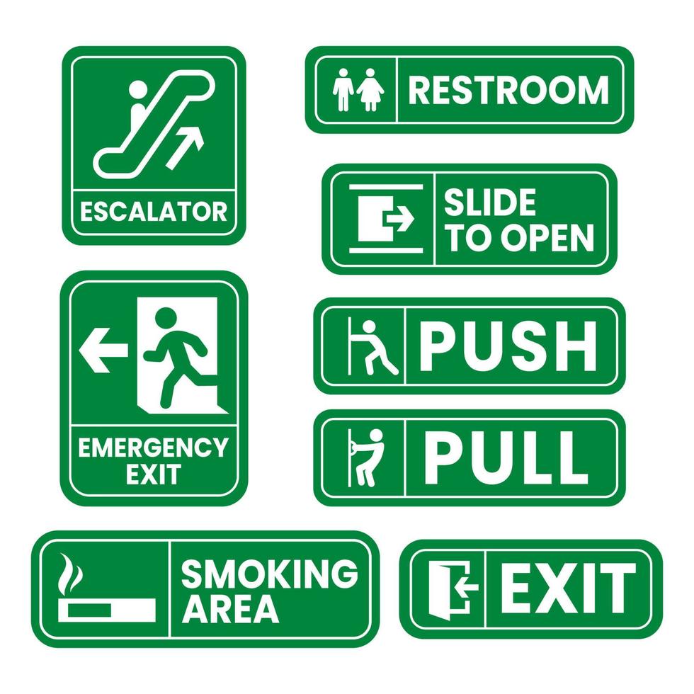 Set of Signage Board vector