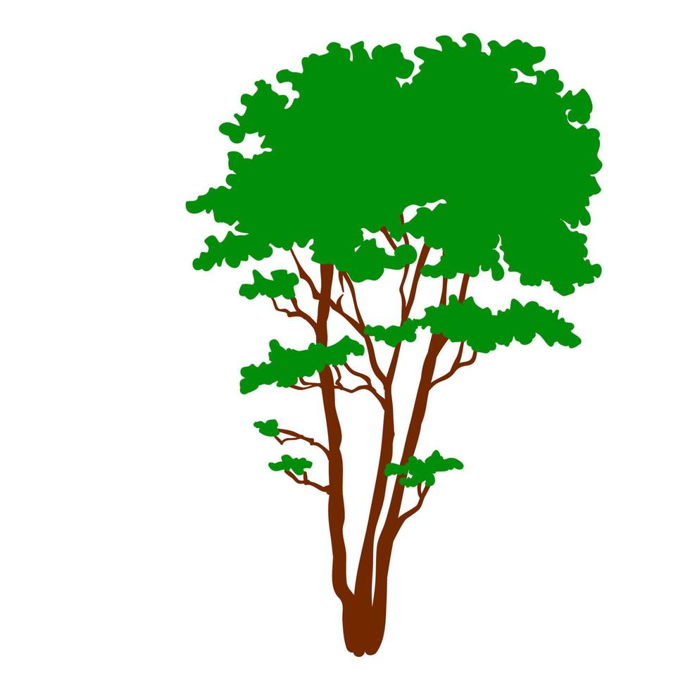 icono de arbol verde vector