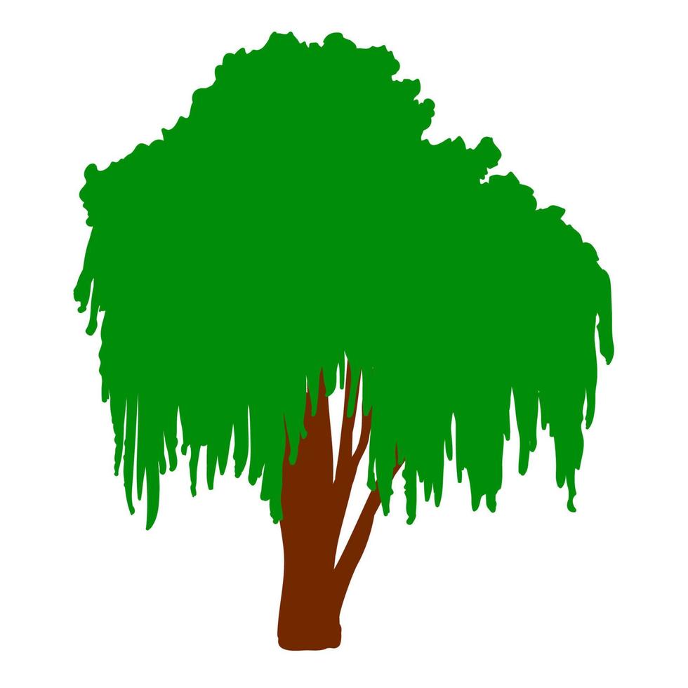 icono de arbol verde vector