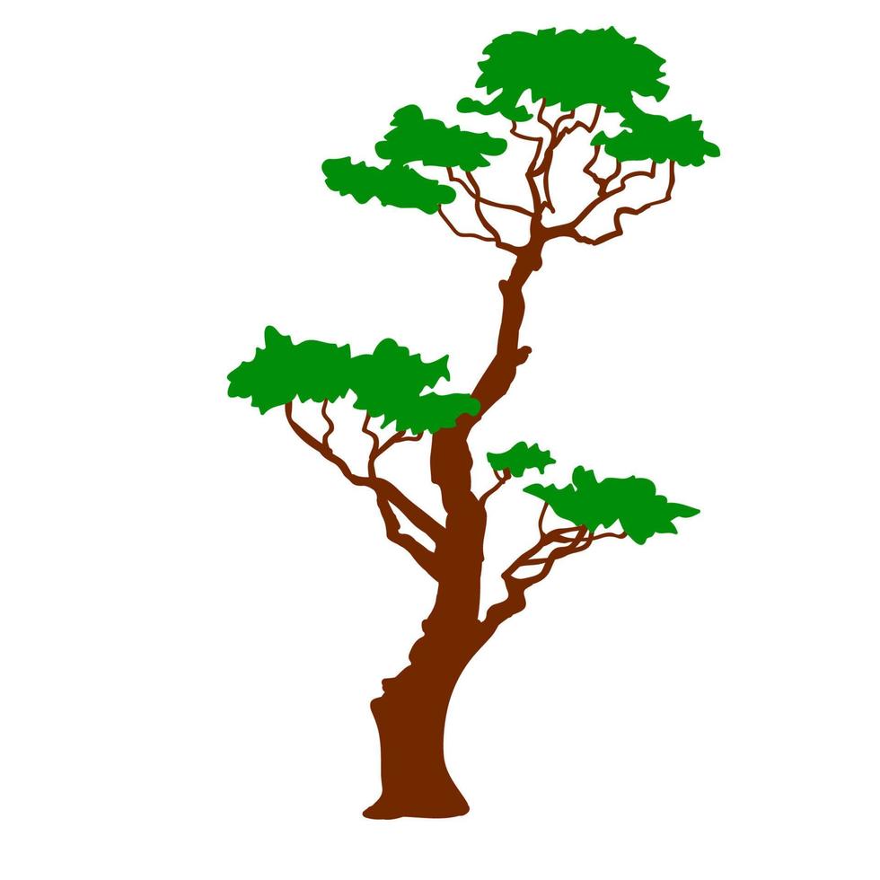 icono de arbol verde vector