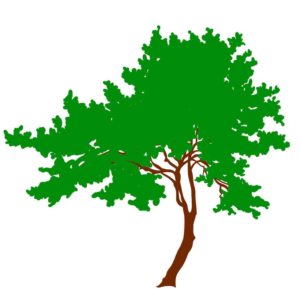 icono de arbol verde vector