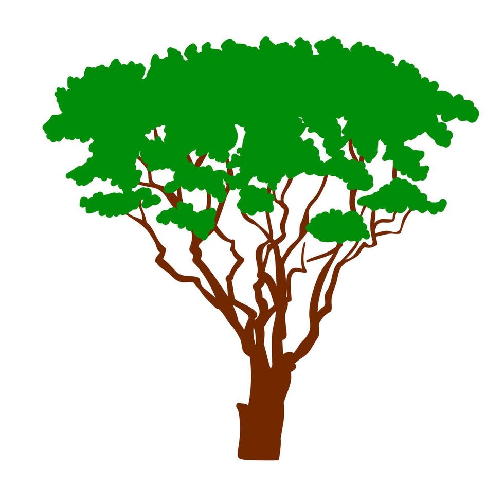 icono de arbol verde vector