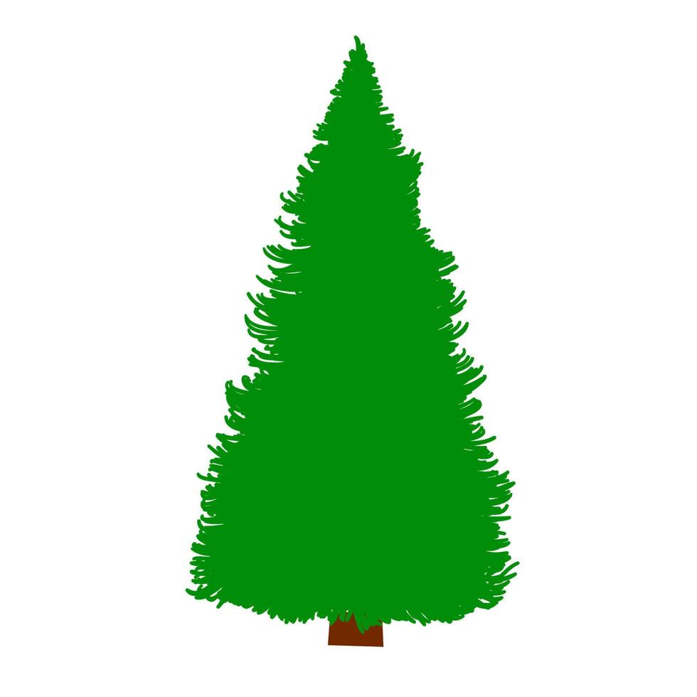 icono de arbol verde vector