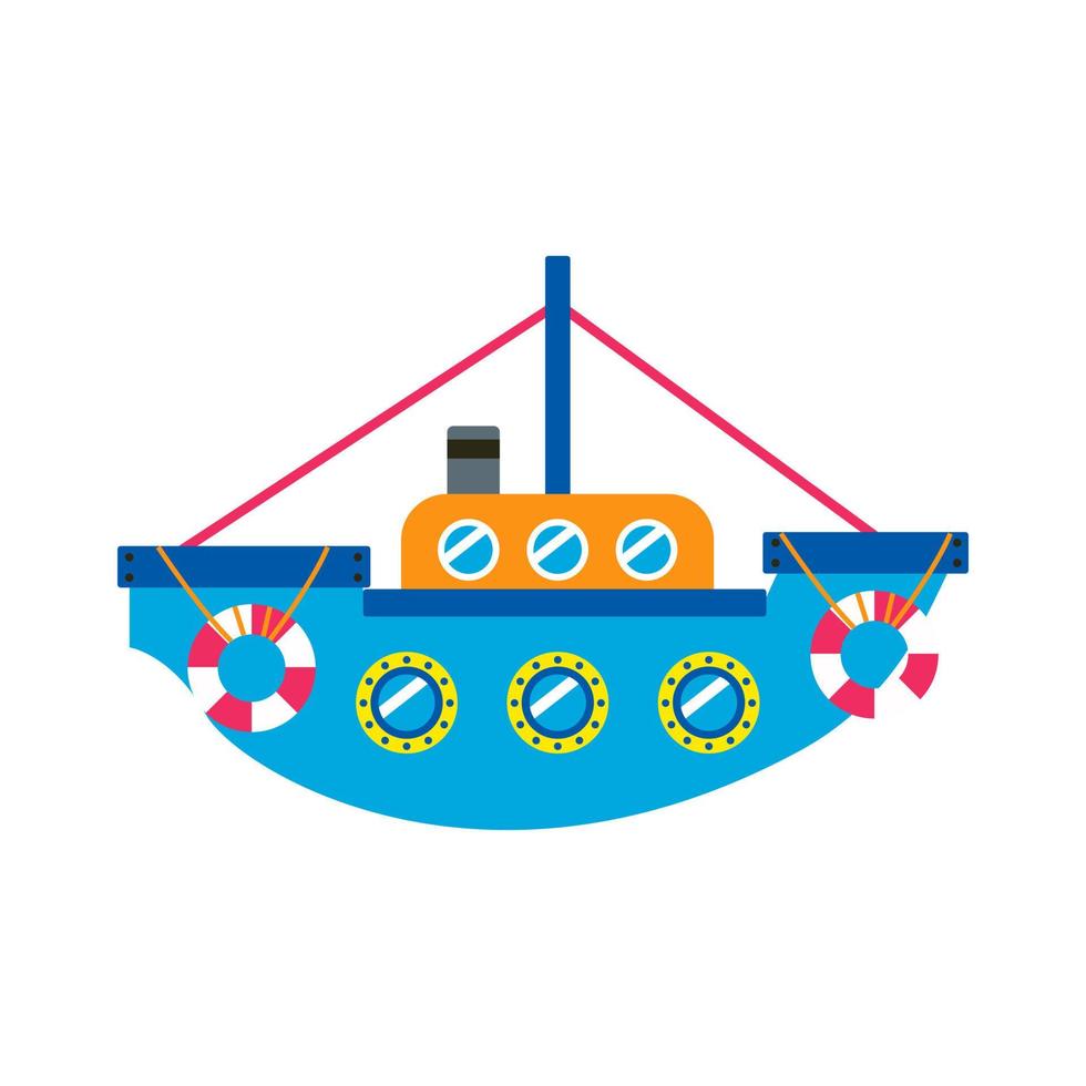 lindo transporte marítimo. yate de crucero, velero, velero, submarino, barco de pesca, barco de vapor. transporte de agua marina para niños. barco oceánico infantil, arrastrero náutico bebé. vector