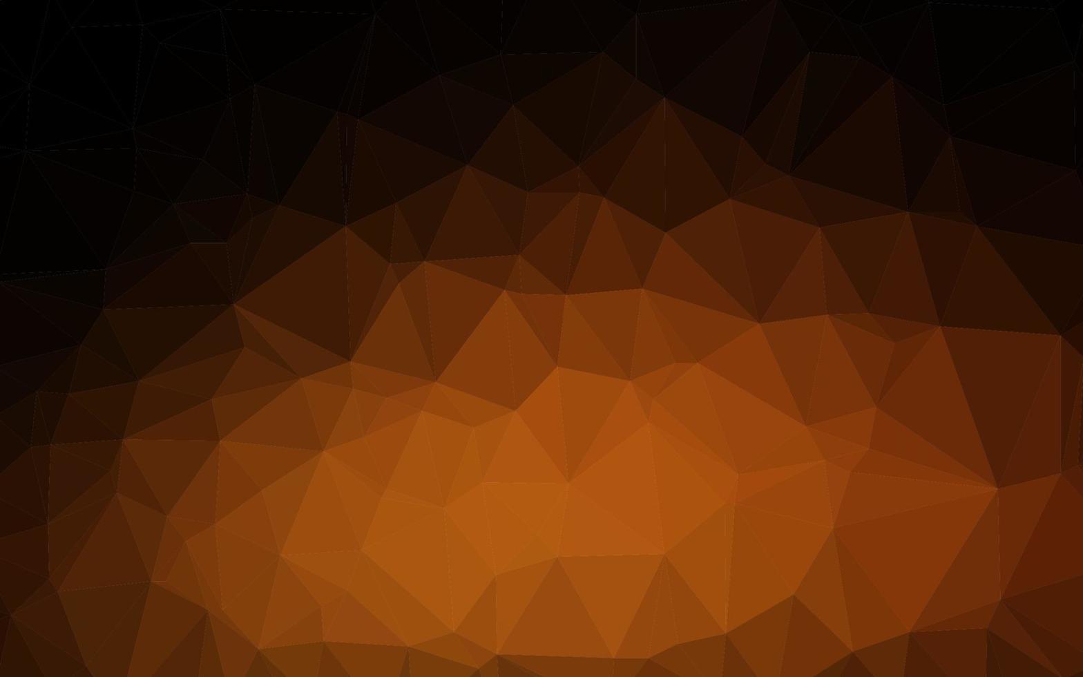 Dark Orange vector abstract polygonal cover.