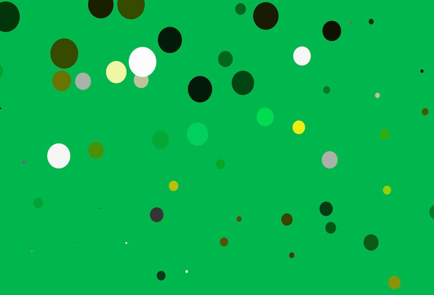 Light Green, Yellow vector pattern with spheres.