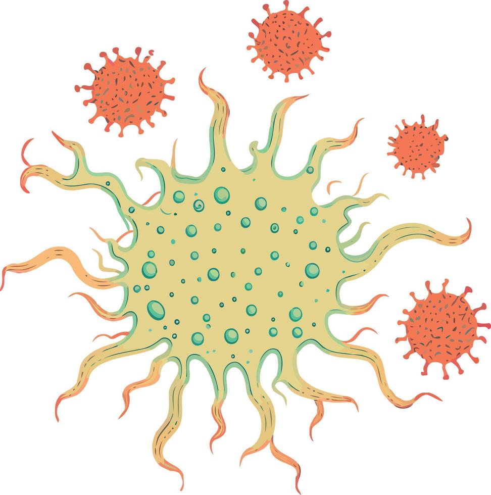 artist rendering of a microscopic rotavirus vector