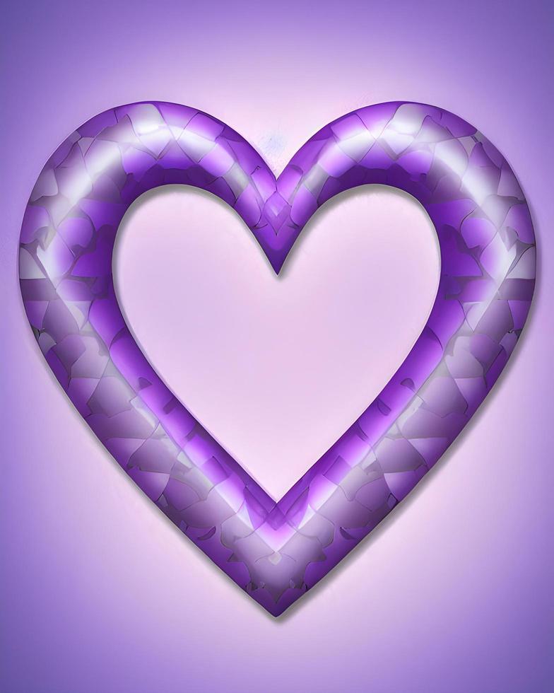 Purple Love Heart Shape photo