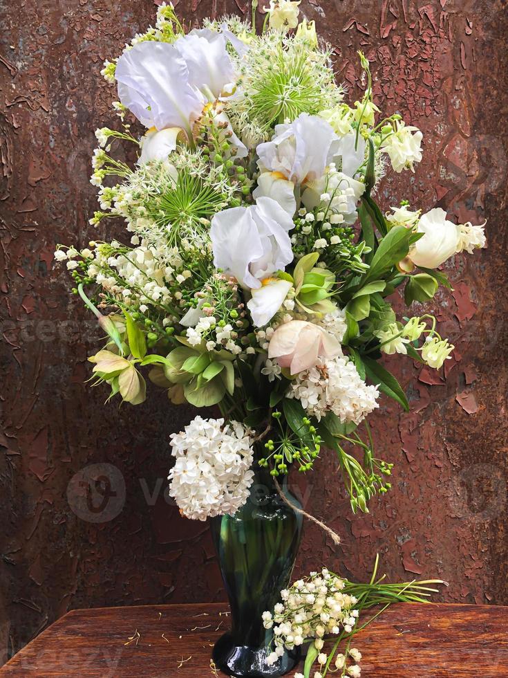 Romantic bouquets of spring flowers photo