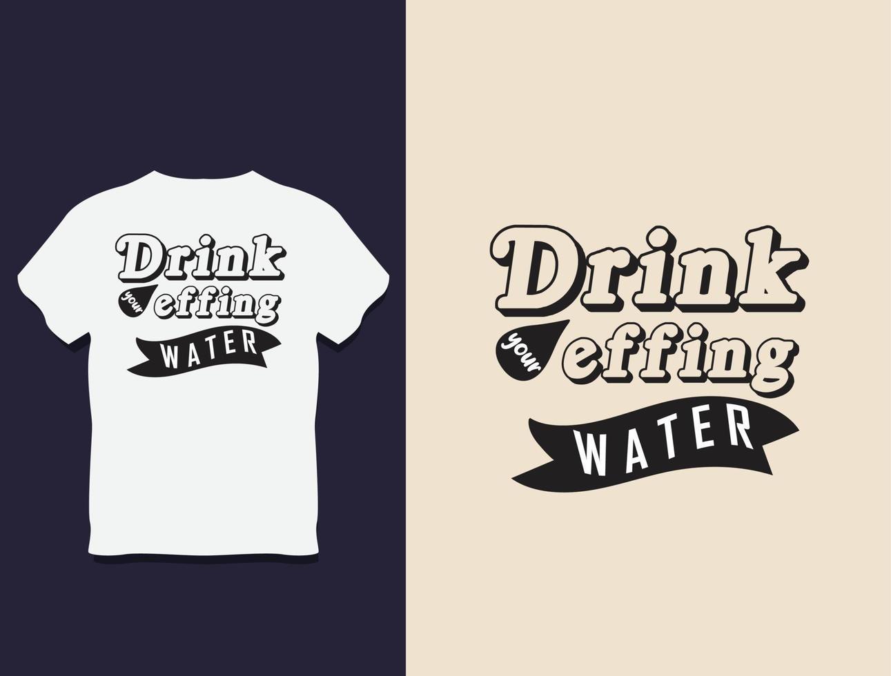 water Day typography t-shirt design vector