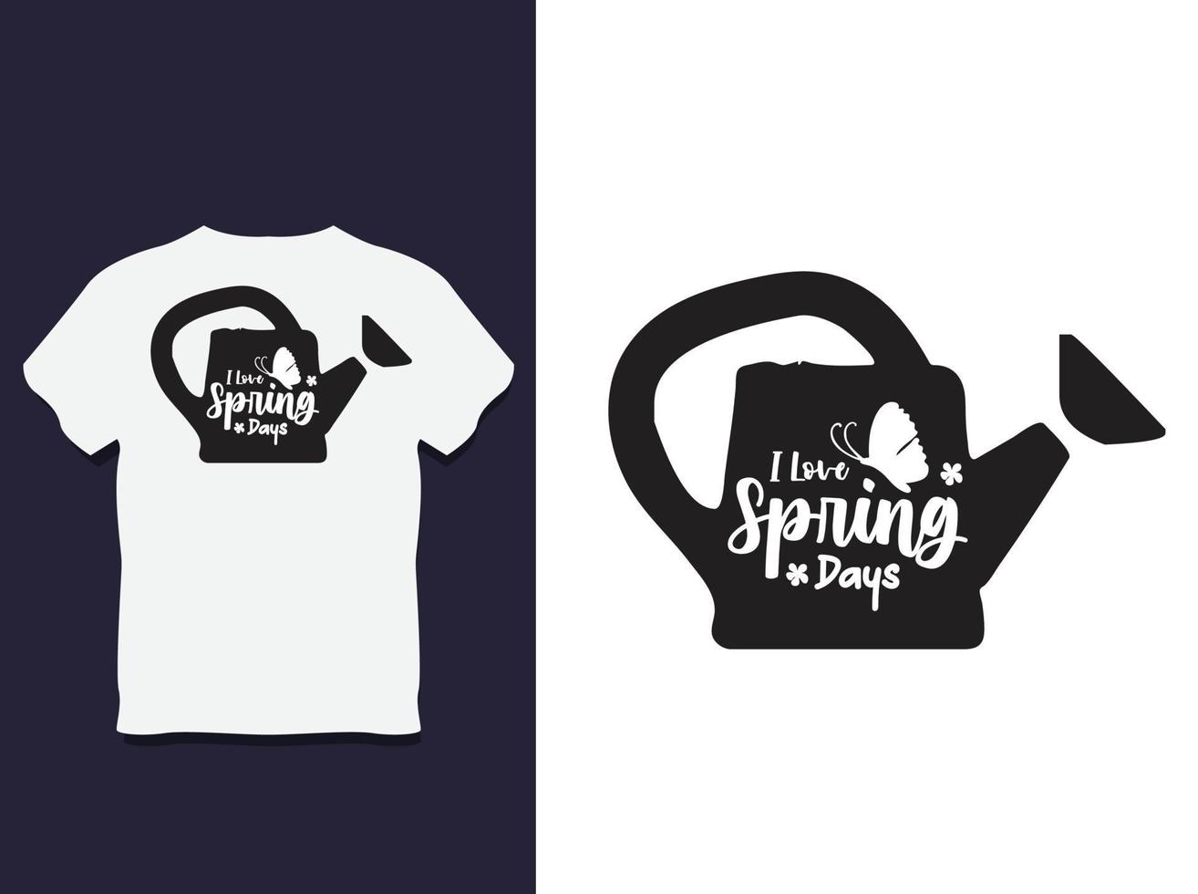 Spring Day Typography T shirt Design vector