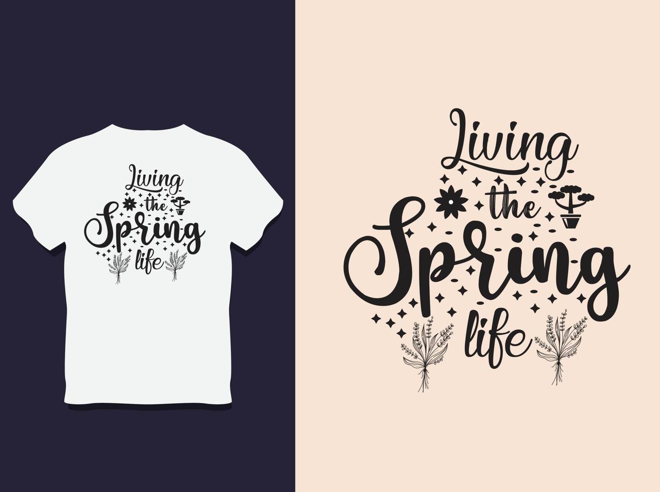 Spring Day Typography T shirt Design vector