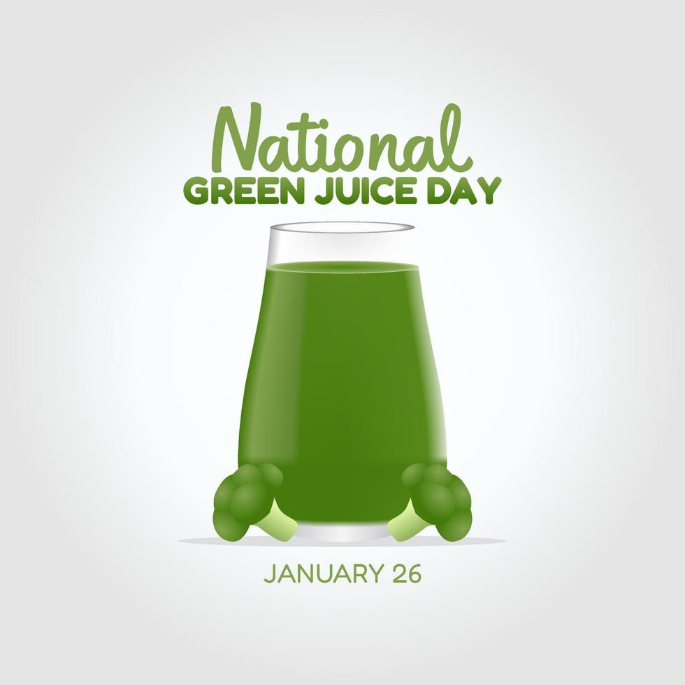 vector graphic of national green juice day good for national green
