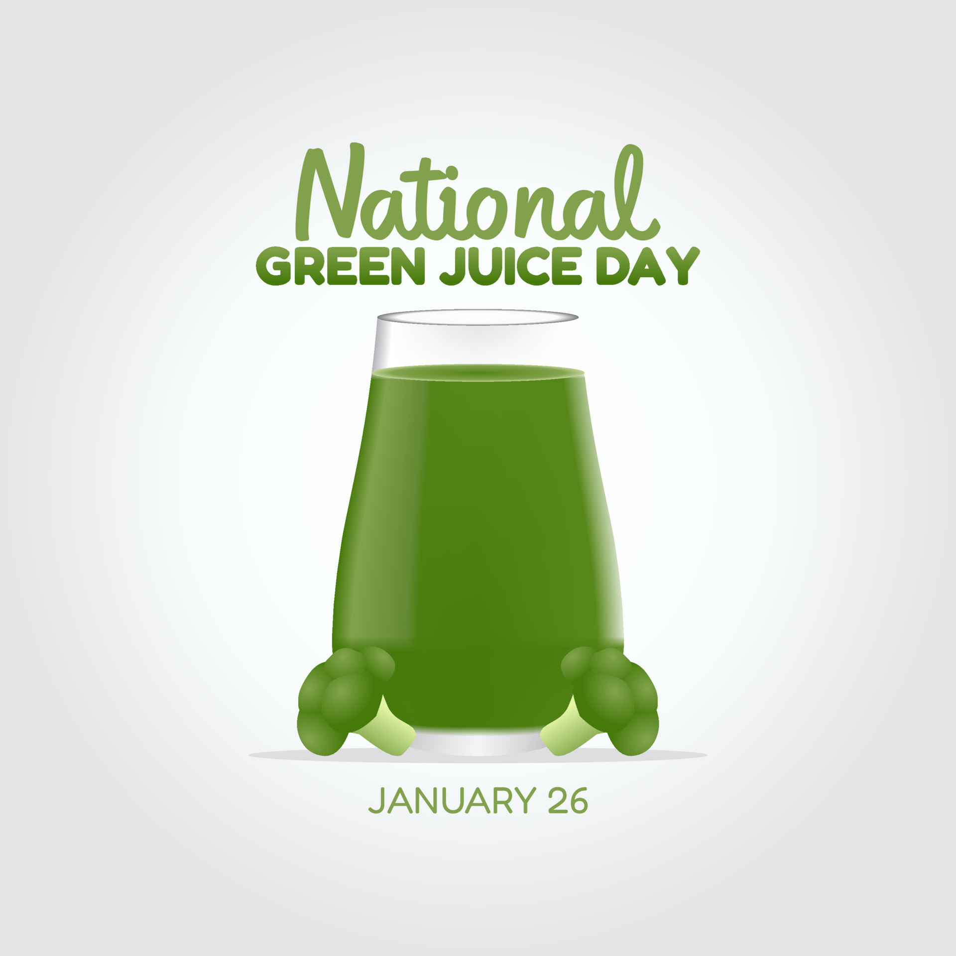 vector graphic of national green juice day good for national green